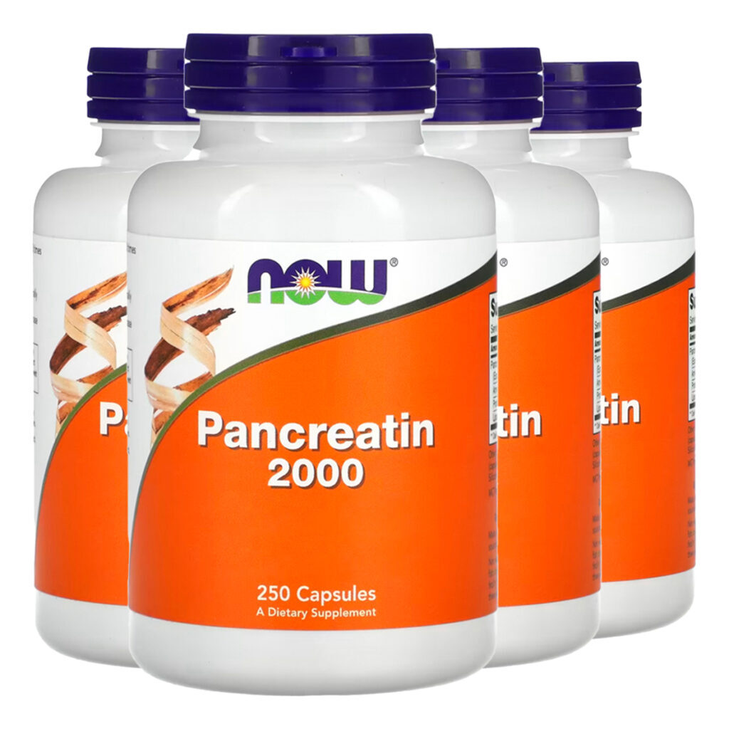 Pancreatina 200mg Now Foods 250veg Cáps Importado 4un