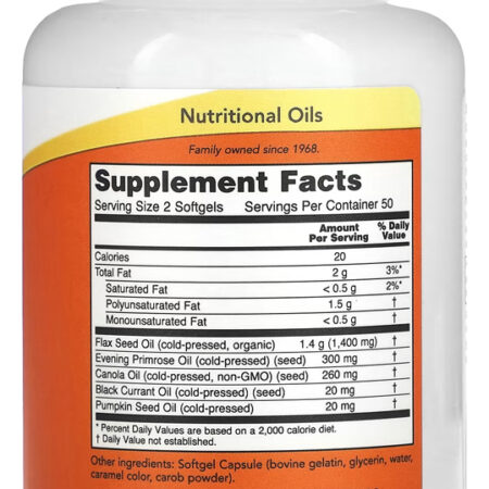 Ômega 3-6-9 1.000mg 100cáps Softgels Importado 5un Now Foods - Imagem 3
