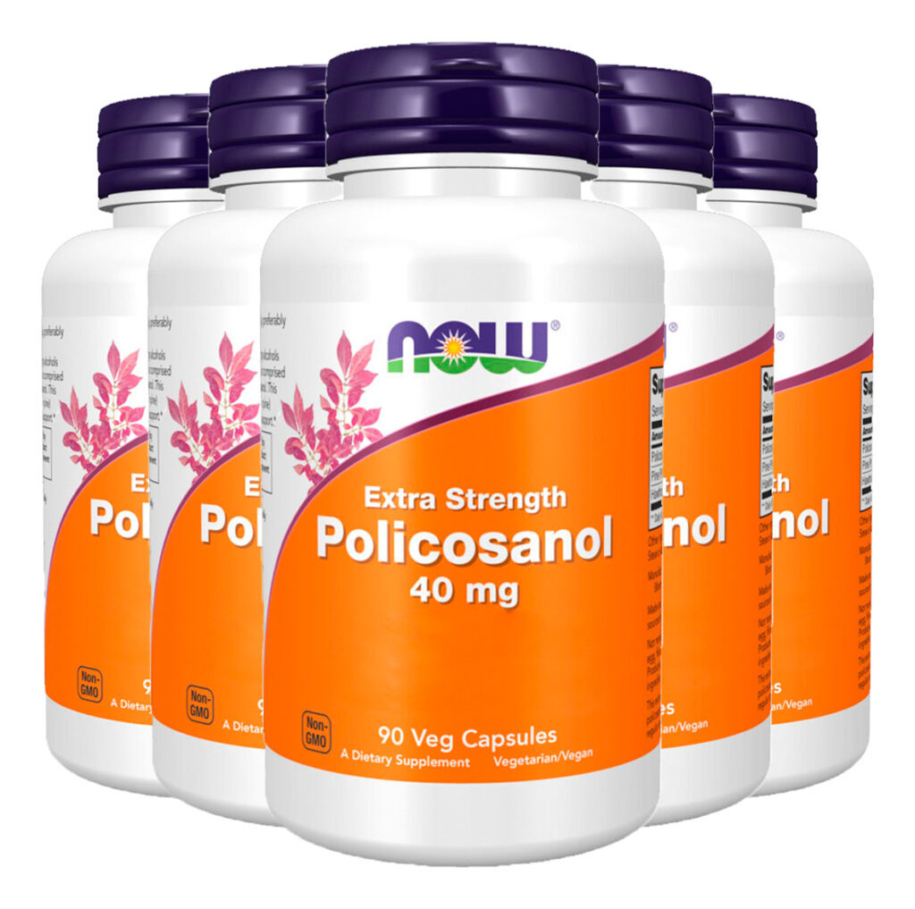 Policosanol 40mg Now Foods Dupla Força 90cáps Importado 5un