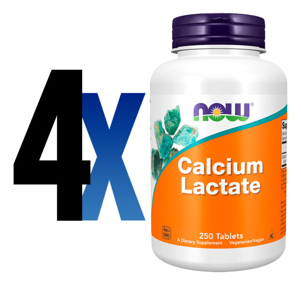 Cálcio Lactado 250 Tablets Importado 4un Now Foods - Imagem 2