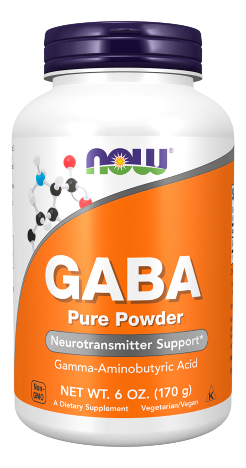 Gaba Pó Puro Now Foods 170g Produto Importado