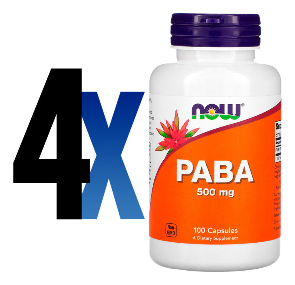 Paba 500mg Now Foods 100 Cápsulas Importado 4un - Imagem 2