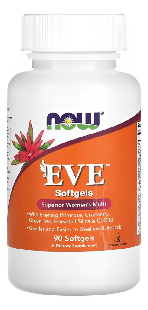 Multivitamínico Eve Mulheres Now Foods 90 Soft Importado 3un - Imagem 5