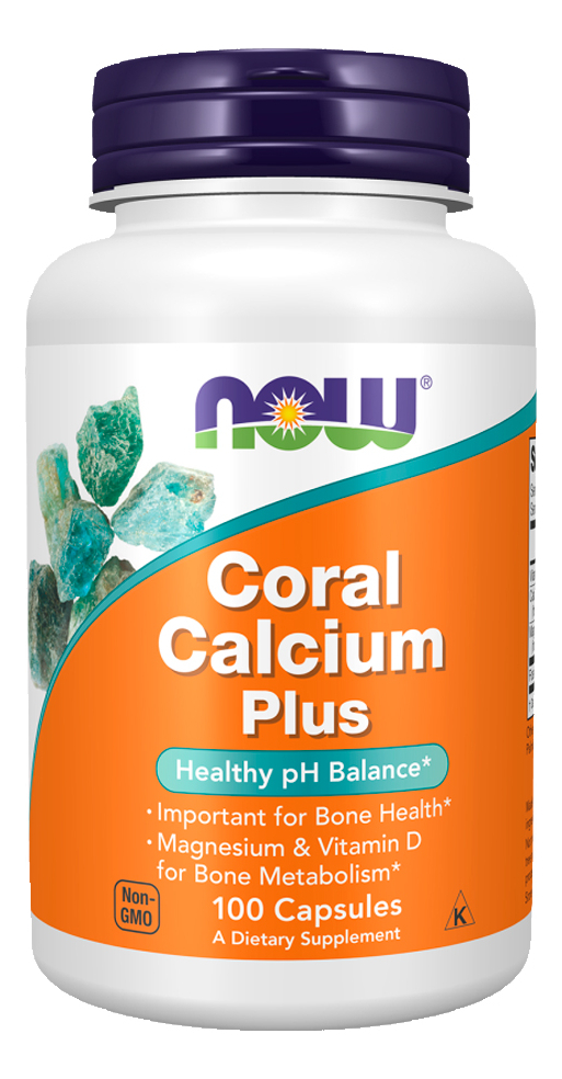 Coral Calcium Plus Now Foods 100 Cápsulas Importado