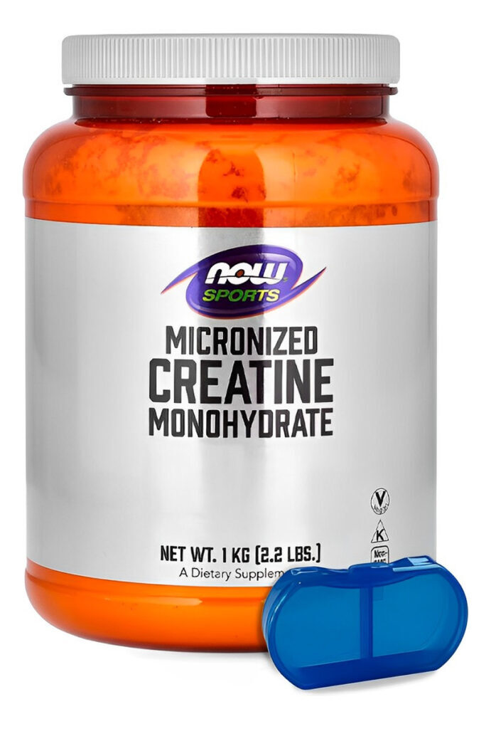 Creatina Monohidratada Now Foods 1kg Pó + Porta Cápsulas