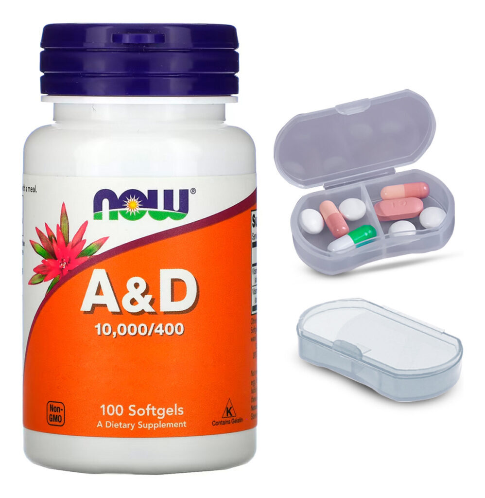 Vitamina A/d Now Foods 10000/10mcg 100soft + Porta Cápsulas
