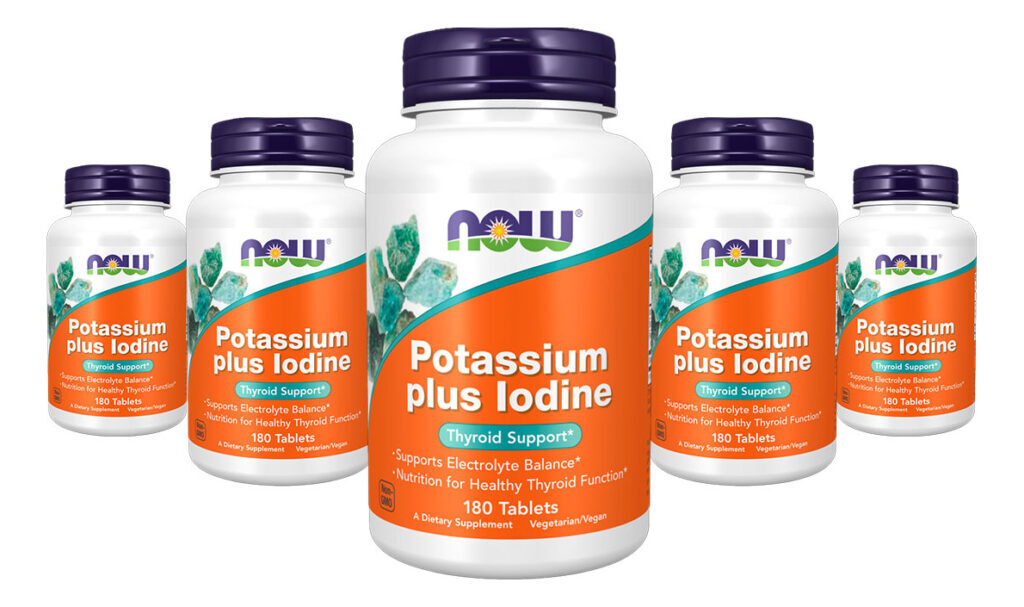 Potássio Plus Iodo Now Foods Potassium Plus 180tablts 5un Sabor Sem Sabor