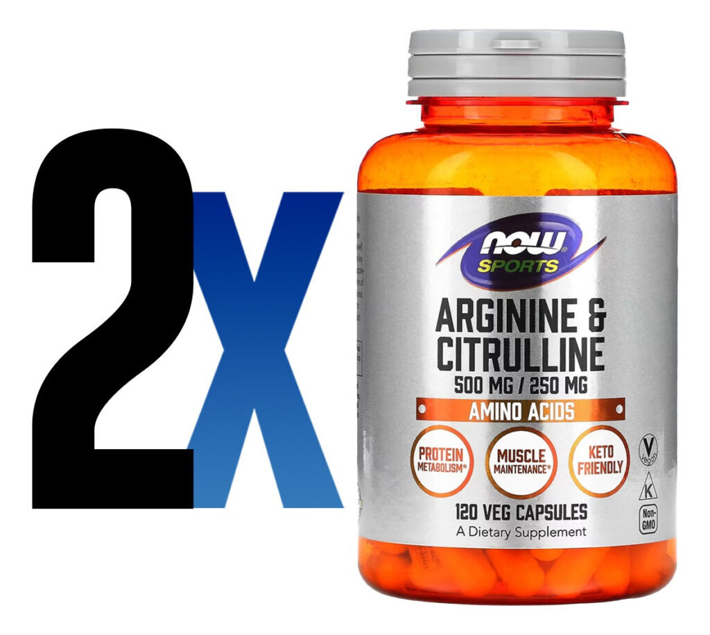 Arginina 500mg E Citrulina 120cáps Importado 2un Now Foods - Imagem 2