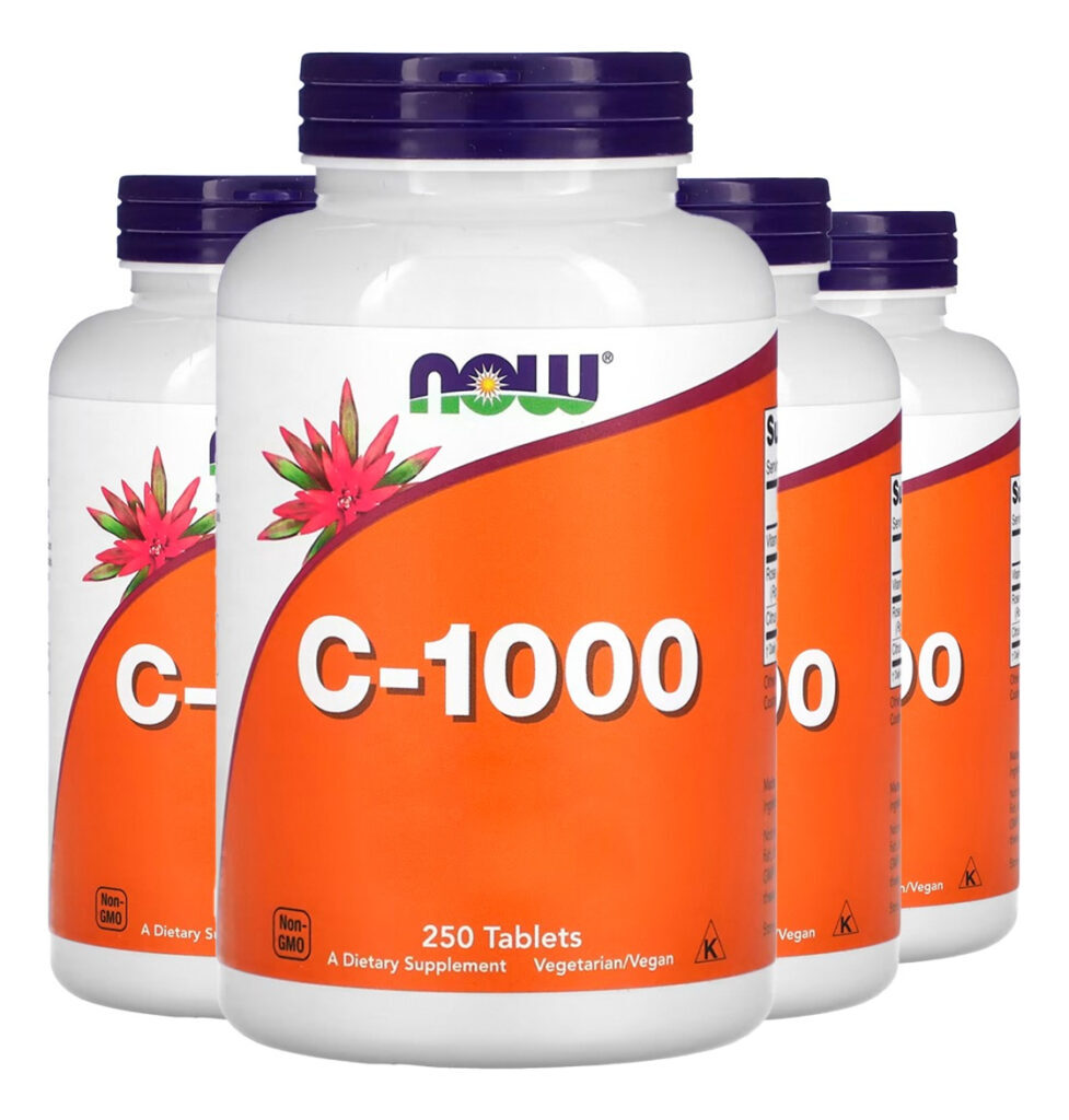 Vitamina C-1000mg 250 Tablets Importado 4un Now Foods