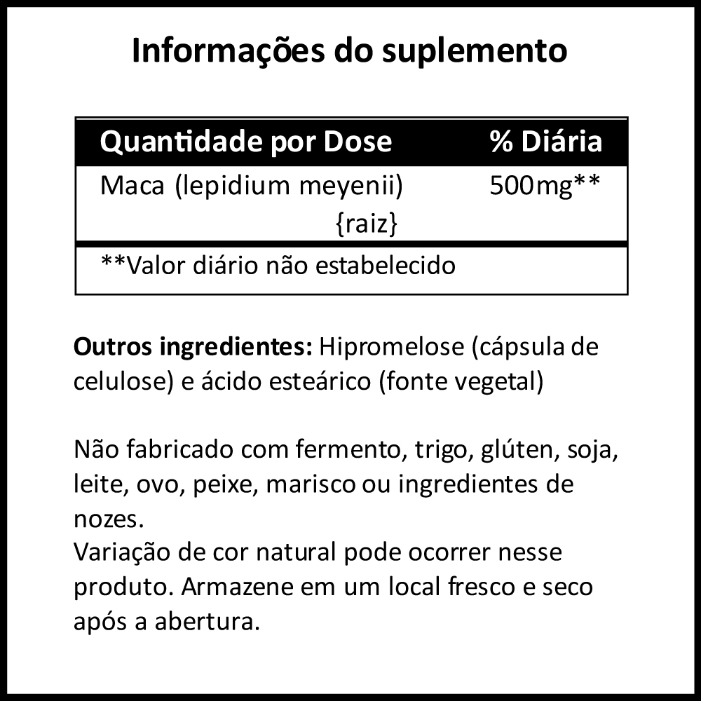 Maca Peruana 500mg Now Foods 100 Caps + Porta Cápsulas - Imagem 4