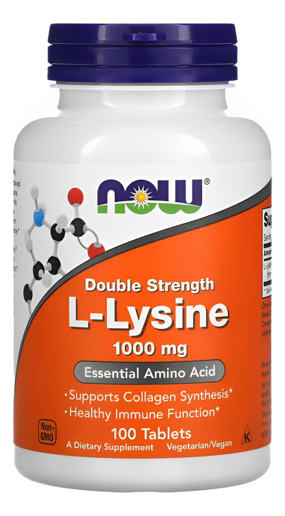 L Lisina Dupla Força 1000mg Now Foods 100tab