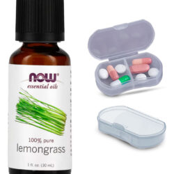 Now Foods Óleo De Capim Limão 30ml Puro + Porta Cápsulas