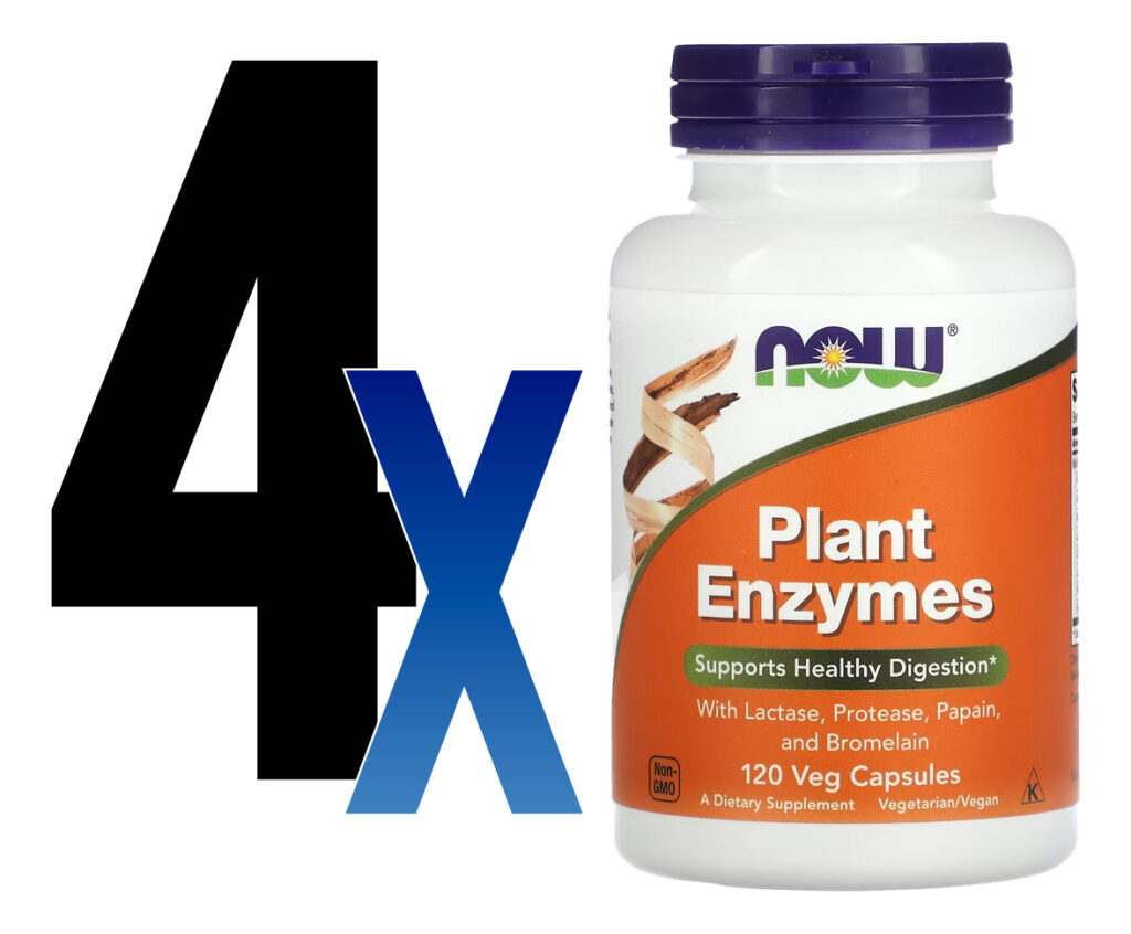 Enzimas Digestivas Now Foods Plant Enzymes 120 Veg Caps 4un - Imagem 2