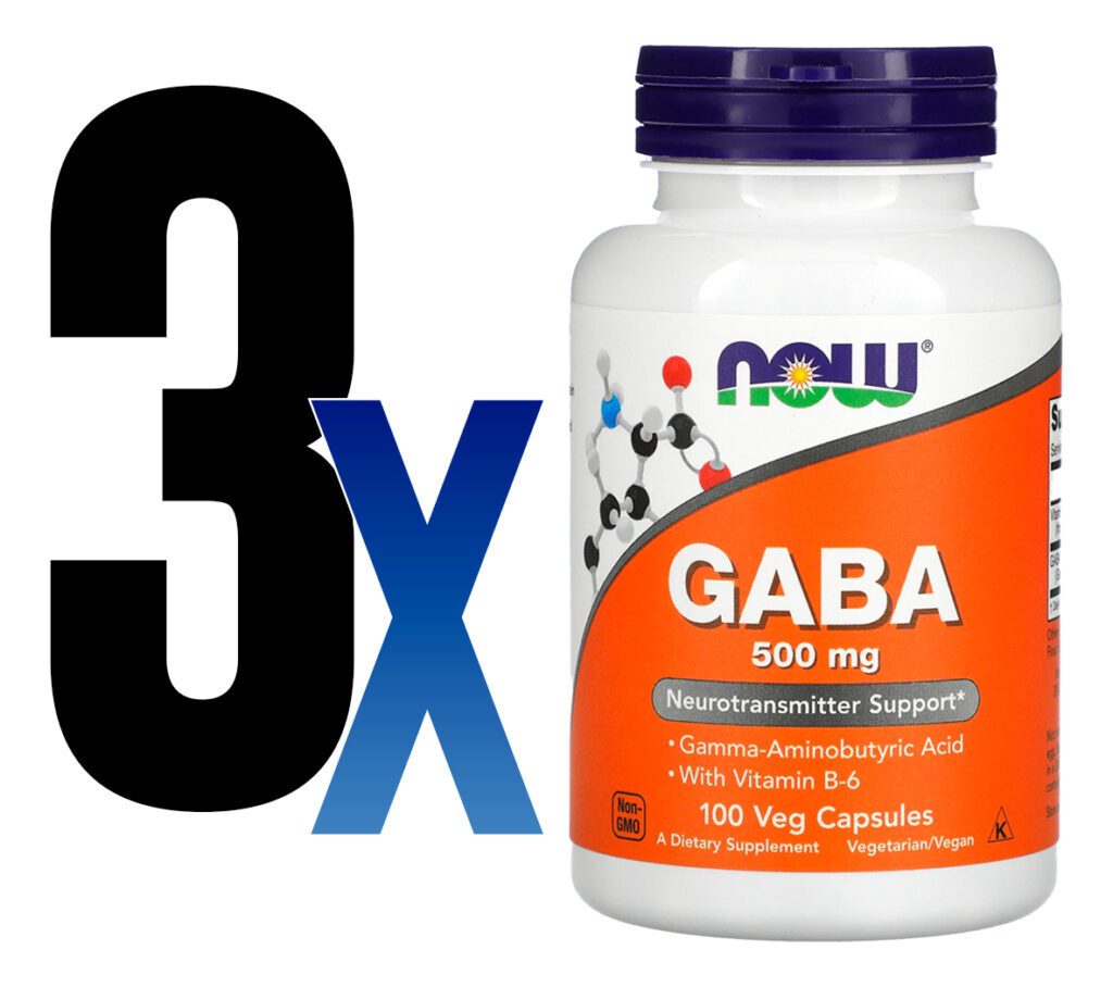 Now Foods Gaba/ácido Gama 500mg E Vitamina B6 100cap Veg 3un - Imagem 2