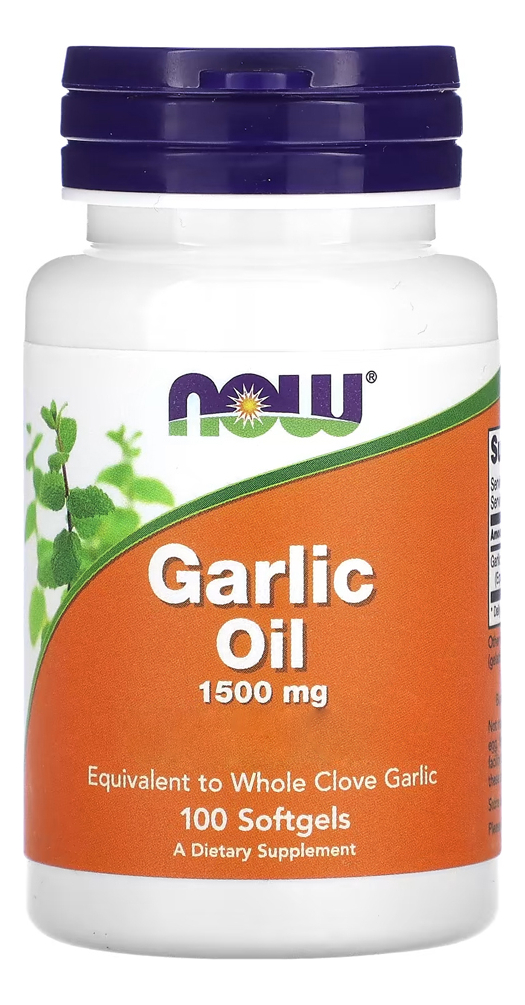 Now Foods Óleo De Alho 1500mg 100 Softgels Importado