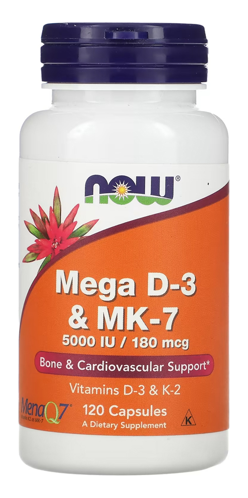 Vitamina Mega D-3 E Mk-7 Now Foods 120veg Caps Importado