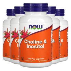 Colina E Inositol 250/250mg 100 Cáps Importado 5un Now Foods