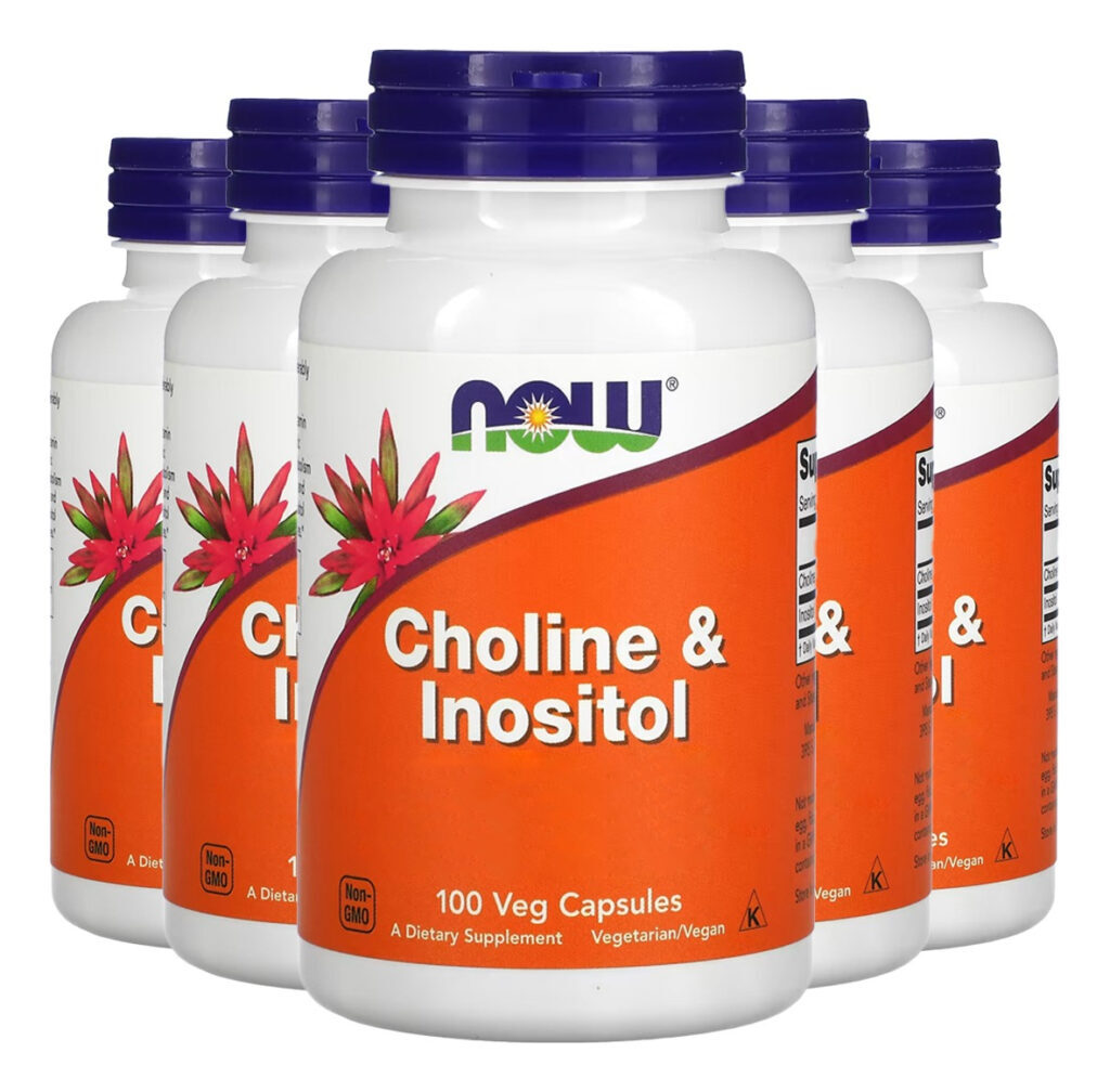 Colina E Inositol 250/250mg 100 Cáps Importado 5un Now Foods