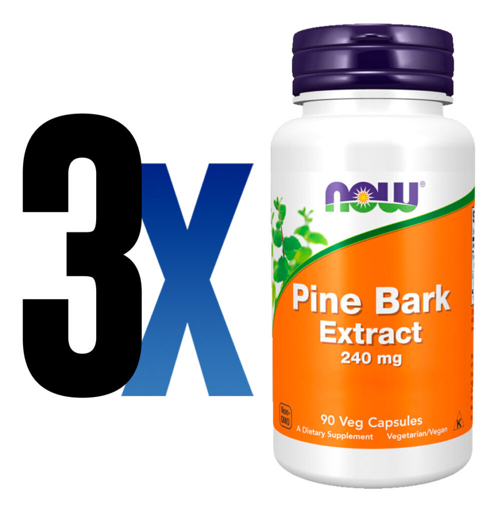Extrato Casca Pinheiro 240mg Now Foods 90cáps Importado 3un - Imagem 2