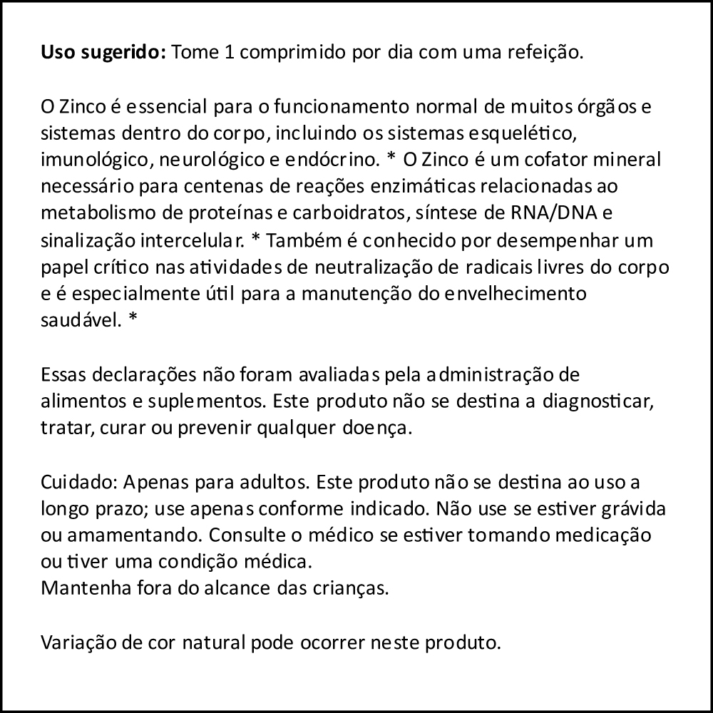 Zinco Gluconato 50mg Now Foods 250 Tablets + Porta Cápsulas - Imagem 4