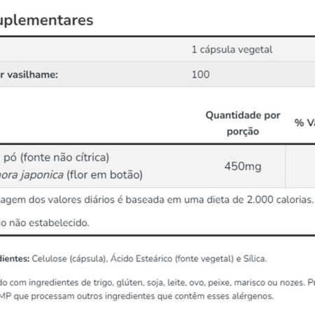 Rutina 450mg Now Foods Ritin 100cáps Importado 4un - Imagem 5