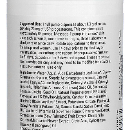Progesterona Now Foods Creme Pele 85g Importado - Imagem 2