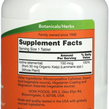 Kelp Algas 150mcg Now Foods Iodo Natural 200tablets - Imagem 2