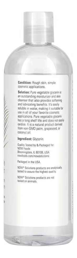 Glicerina Vegetal 473ml Puro Importado 2un Now Foods - Imagem 3
