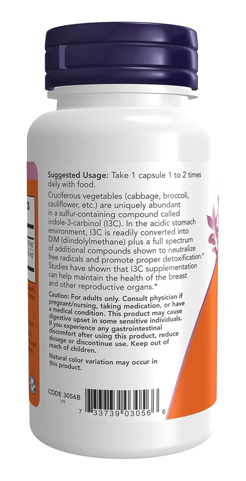 Indole-3-carbinol Now Foods 200mg 60veg Caps 5un - Imagem 5