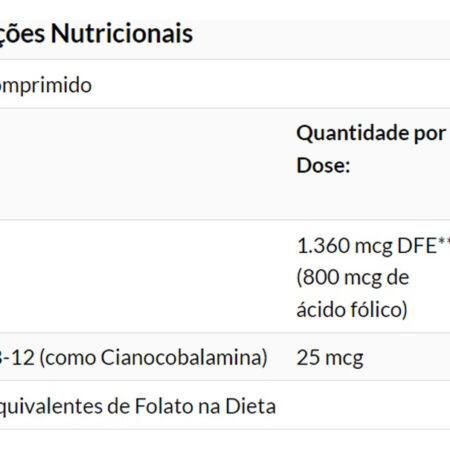 Ácido Fólico 800mcg Vit. B-12 250tab Importado 2un Now Foods - Imagem 5