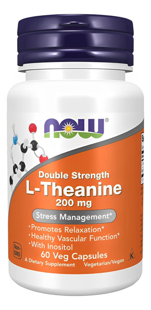 L-teanina 200mg L-theanine 60 Veg Cáps Importado
