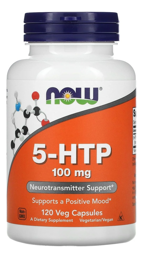 5-htp 100mg Now Foods 5-hidroxitriptofano 120vegcaps Eua/usa Sabor Sem Sabor