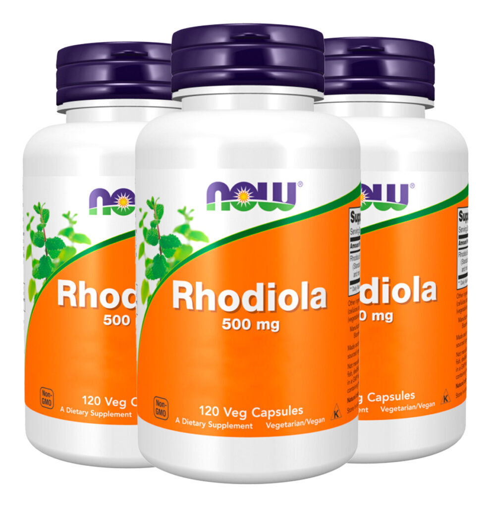 Extrato Rhodiola 500 Mg Now Foods 120 Veg Cáps Importado 3un
