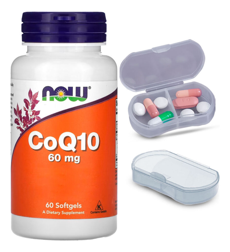 Coenzima Coq10 E Omega-3 Now Foods 60soft + Porta Cápsulas