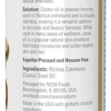 Óleo De Castor 473ml Now Foods Castor Oil 100% Puro - Imagem 3