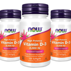 Vitamina D3 2000 Iu Alta Potência Now Foods 120softgls 5un Sabor Sem Sabor