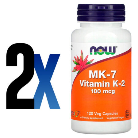 Vitamina K2 Mk7 100mcg 120 Cápsulas Importado 2un Now Foods - Imagem 2