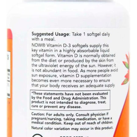 Vitamina D-3 2.000iu Now 240 Softgels - Imagem 3