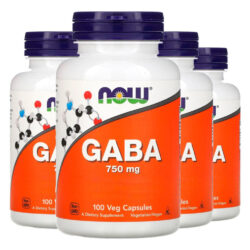 Ácido Gaba 750mg 100 Veg Cáps Importado 4un Now Foods