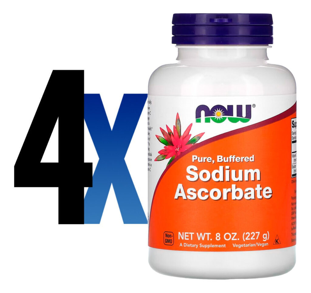 Ascorbato De Sódio 277g Puro Importado 4un Now Foods - Imagem 2