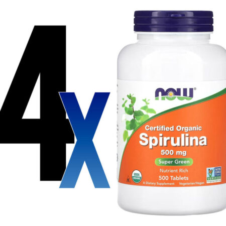 Spirulina Orgânica 500mg Now Foods 500 Tablets 4un - Imagem 2