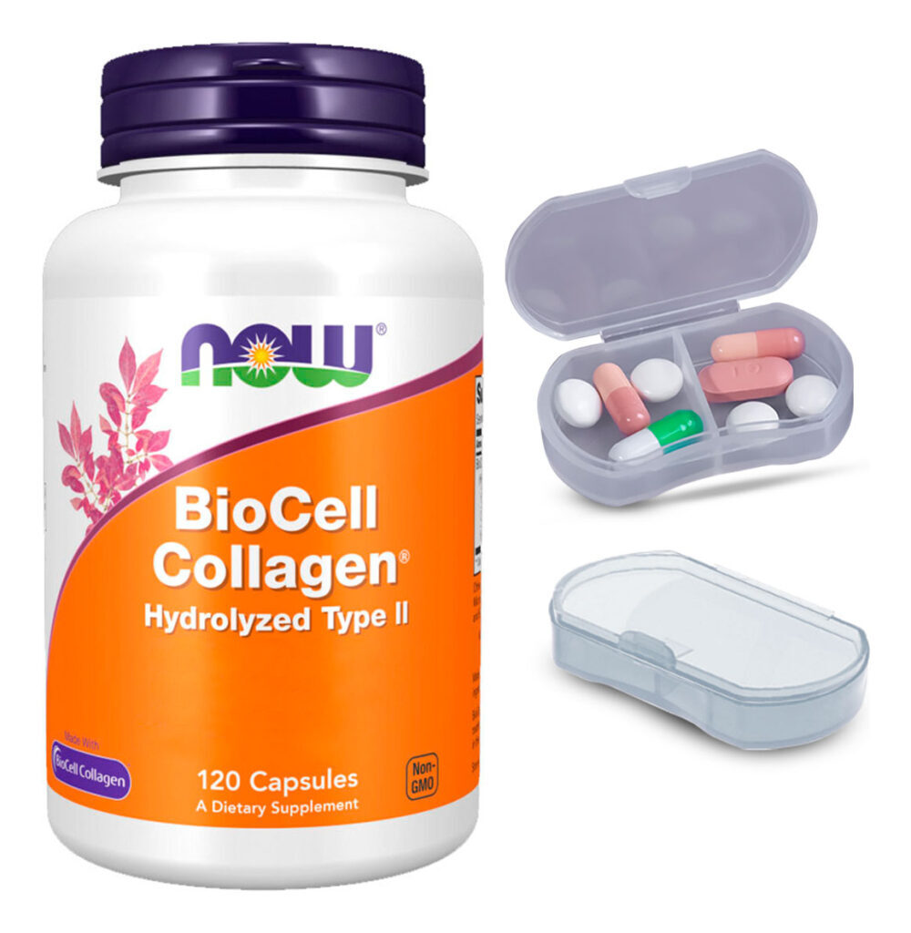 Colágeno Biocell Hydrolyzed Now 120 Cáps + Porta Cápsulas