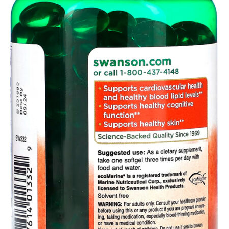 Óleo De Fígado Bacalhau 350mg Swanson 250 Soft Importado 5un - Imagem 3