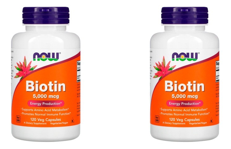 Biotina 5000mcg Now Foods 120veg Caps 2un