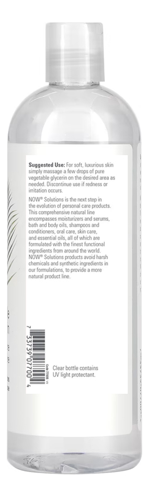 Glicerina Vegetal 473ml Puro Importado 2un Now Foods - Imagem 4