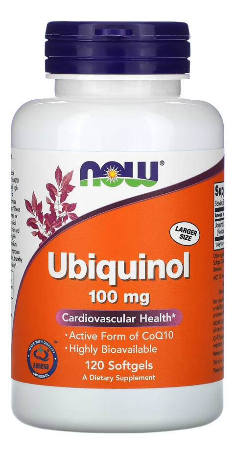 Ubiquinol 100mg Now Foods Forma Coq10 Ativa 120 Softgels Sabor Sem Sabor