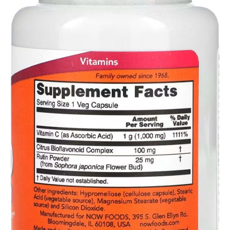 Vitamina C-1000 30 Veg Cápsulas Importado 3un Now Foods - Imagem 4