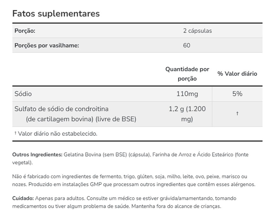 Sulfato Condroitina 600mg Now Foods 120cáps + Porta Cápsulas - Imagem 4