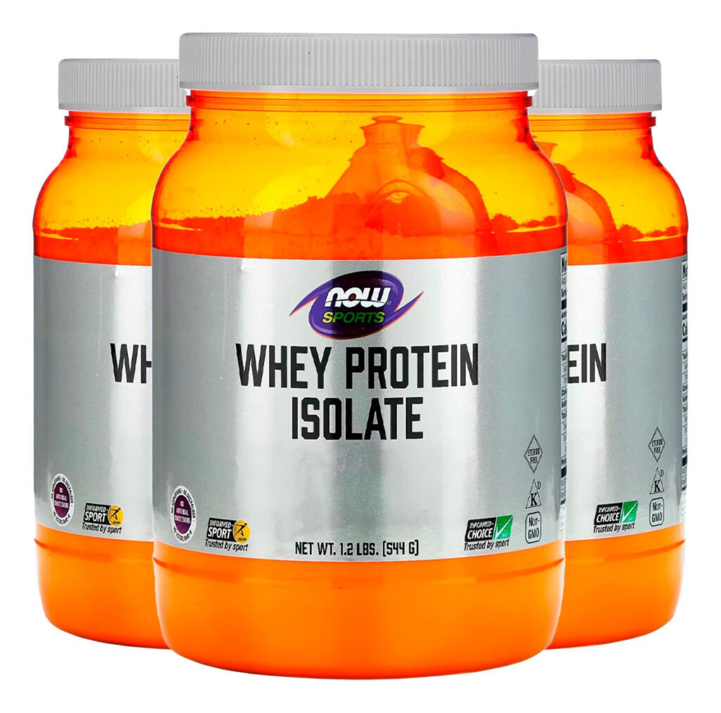Whey Protein Isolado 544g Sem Sabor Importado 3un Now Foods