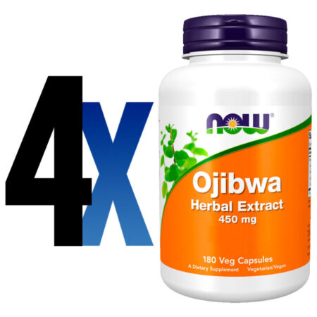 Extrato Ervas Ojibwa 450mg Now Foods 180 Cáps Importado 4un - Imagem 2
